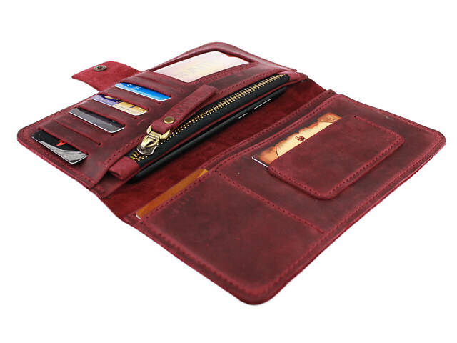 Гаманець шкіряний (під паспорт) gv6(10) марсала - Фото 4