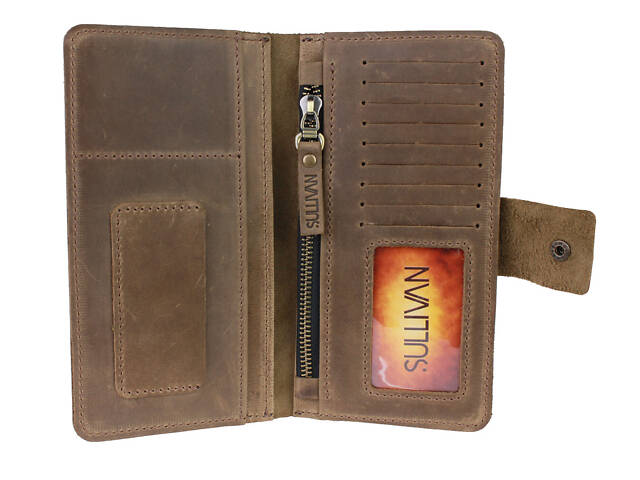 Гаманець шкіряний (під паспорт) gv6(10) оливковий - Фото 6