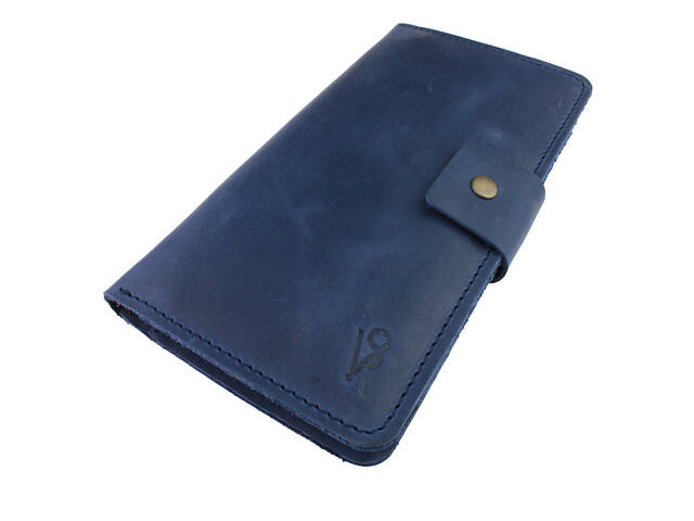Гаманець шкіряний (під паспорт) gv6(10) синій - Фото 4