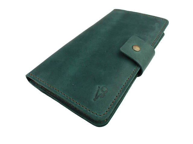 Гаманець шкіряний (під паспорт) gv6(10) зелений - Фото 5