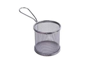 Корзина сервировочная для картофеля фри и снеков 9×9×9 см Черная HP-19-5-B