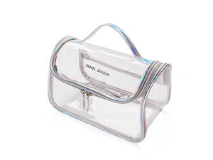 Косметичка Маленькая 8321 22х15х14 см серебристая