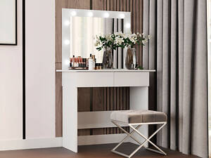 Косметичний туалетний столик Toaletka II з підсвічуванням (білий)