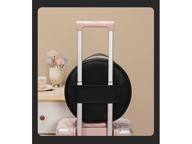 Косметичка-валізатор з LED дзеркалом кругла YB-032 - Фото 8