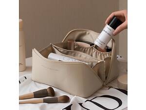 Косметичка жіноча 14517 10.5х11х23.5 см молочна