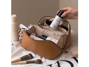 Косметичка жіноча 14519 10.5х11х23.5 см коричнева