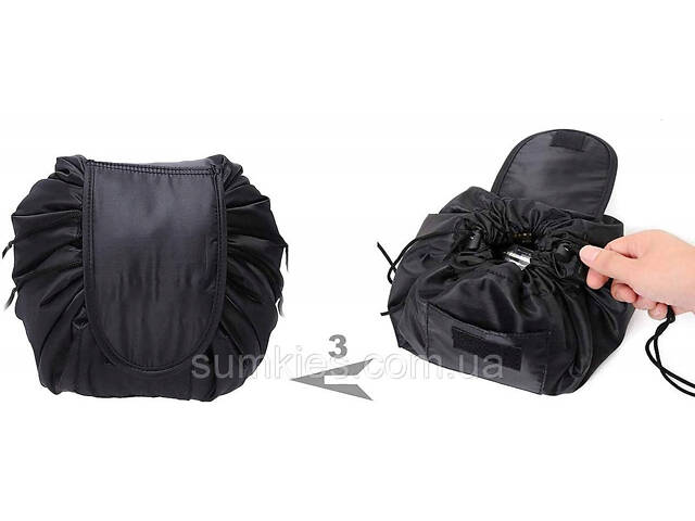 Косметичка, несесер, сумка для косметики Topmove чорна - Фото 5