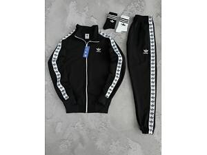 Костюм AD лампас кофта штани чорний