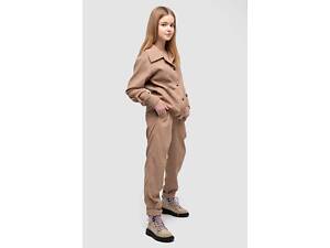 Костюм детский для девочек вельвет, цвет бежевый, 102R1524