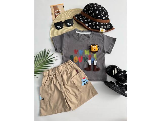 Костюм на лето мальчику с львенком 10876, Размер 100 - Фото 2