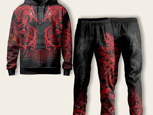 Костюм спортивний худі та штани з 3D принтом Viking Power 29319 S
