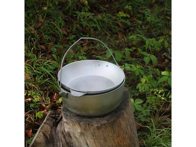 Котел алюмінієвий, вироблений 5 л із кришкою-сковородою - Фото 1