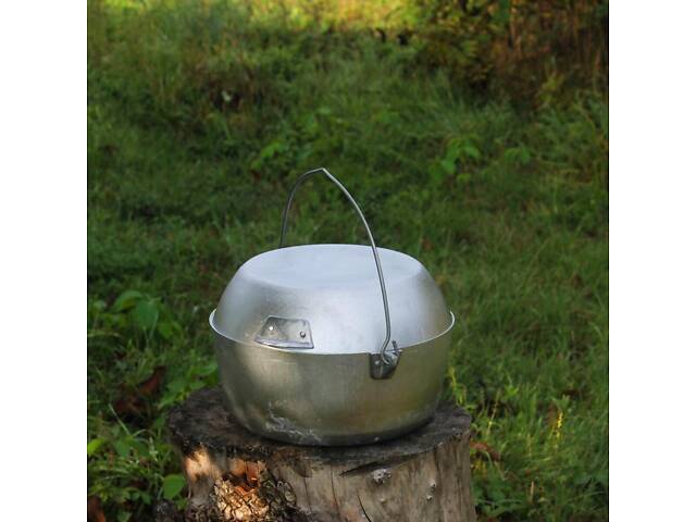 Котел алюмінієвий, вироблений 5 л із кришкою-сковородою - Фото 2