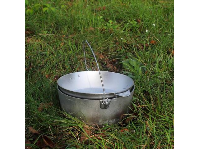 Котел алюмінієвий, вироблений 5 л із кришкою-сковородою - Фото 4