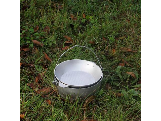 Котел алюмінієвий, вироблений 5 л із кришкою-сковородою - Фото 5