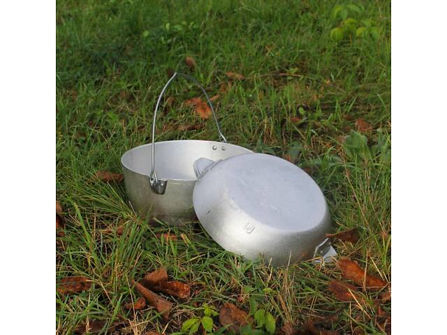 Котел алюмінієвий, вироблений 5 л із кришкою-сковородою - Фото 6