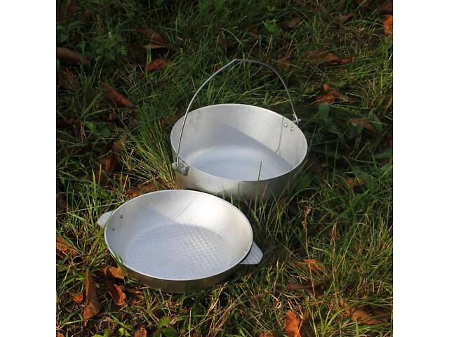 Котел алюмінієвий, вироблений 5 л із кришкою-сковородою - Фото 7