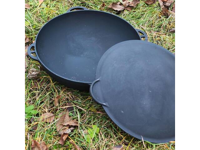 Котел чавунний азійський 17 л із кришкою-сковородом Садж - Фото 2