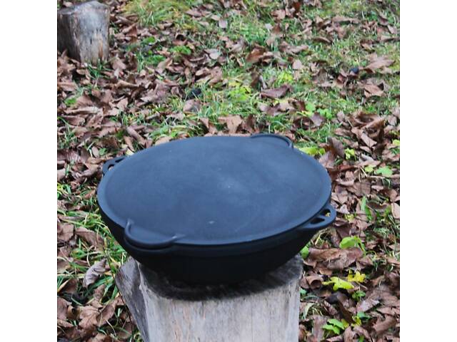 Котел чавунний азійський 17 л із кришкою-сковородом Садж - Фото 5