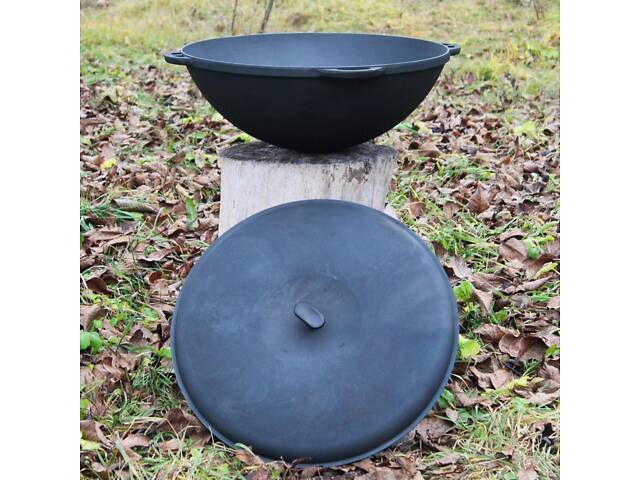 Котел чавунний азійський 22 л із кришкою - Фото 1