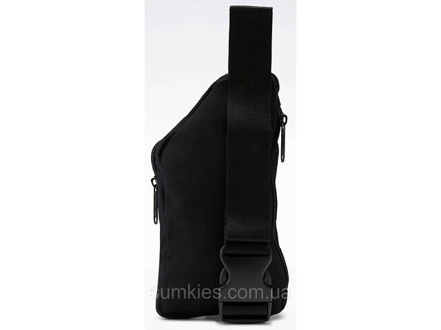 Коттонова нагрудна сумка, слінг Reebok Classic Foundation чорна - Фото 6