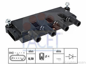 Катушка зажигания Alfa Romeo Mito 2008-2024 FACET 9.6323