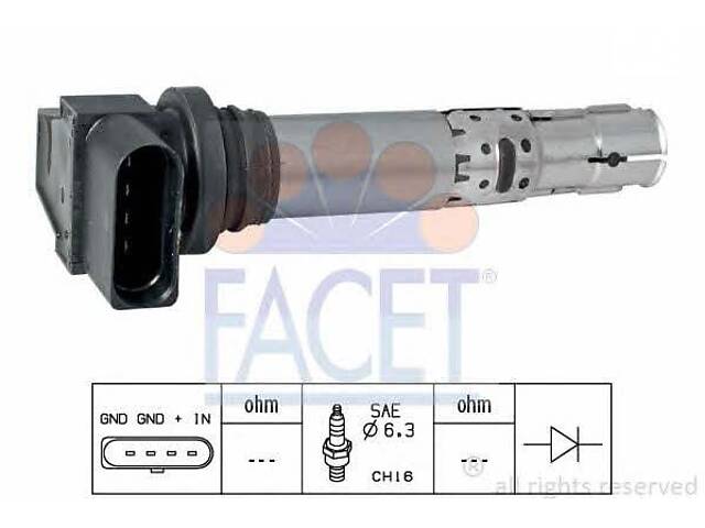 Катушка зажигания Audi A1 2010-2018 FACET 9.6374 - Фото 1