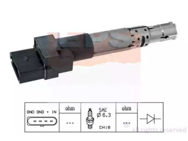 Котушка запалювання Audi A3 3.6Fsi 09.04- Skoda Superb 3.6 V6 11.08- VW Passat 3.2/3.6Fsi 09.05-
