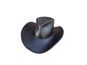 Ковбойський шкіряний капелюх ручної роботи чорний