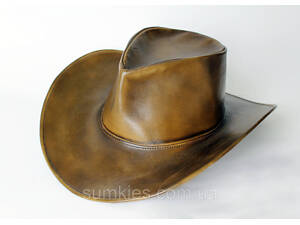 Ковбойський шкіряний капелюх ручної роботи