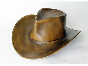 Ковбойський шкіряний капелюх ручної роботи