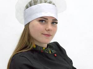 Колпак повара Сетка хлопок белый на резинке