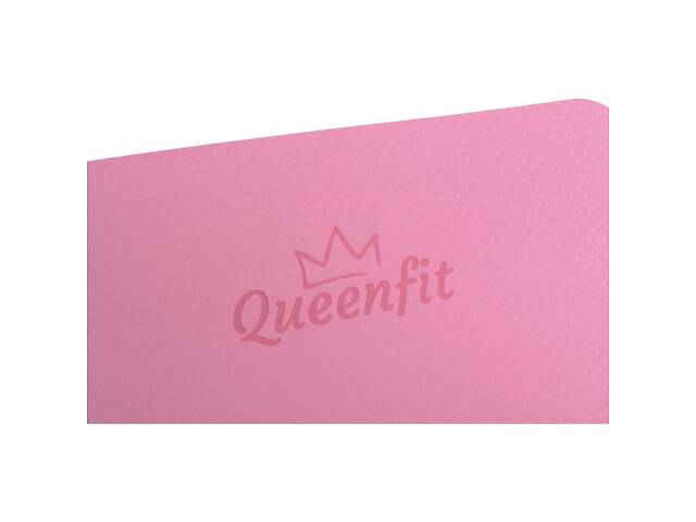 Коврик (мат) для фитнеса и йоги Queenfit ТРЕ 0,5 см розовый - Фото 5