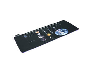 Килимок 300*800 для миші 'Planets scales' тканинний з бічною прошивкою, товщина 3 мм, RGB-підсвітка, живлення