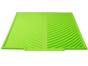 Килимок для сушіння посуду зі зливом, зелений