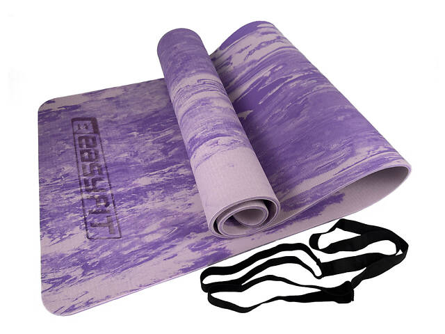 Килимок для йоги та фітнеса EasyFit s-EVA Mat 8 мм Фіолетовий - Фото 1