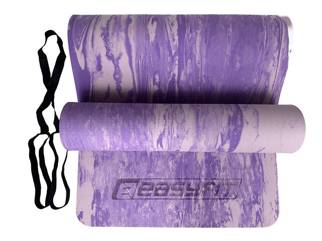 Килимок для йоги та фітнеса EasyFit s-EVA Mat 8 мм Фіолетовий - Фото 2