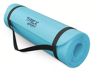 Коврик для йоги Trex Sport TX-018NGM NBR 1см 180х60 блакитний