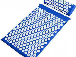 Масажний акупунктурний килимок Life style Acupressure Mat and Pillow Set з подушкою 64 х 40 см Синій.