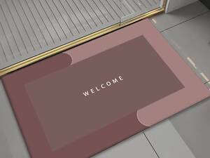 Килимок придверний прямокутний 11855 60х40 см рожевий