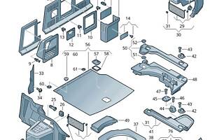 Коврик резиновый в багажник Audi A8 D4 10-17 4H0061180A