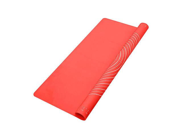 Килимок силіконовий для розкачування тіста та випічки великий 81х61 см Червоний - Фото 5