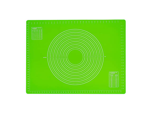 Килимок силіконовий для розкачування тіста та випічки великий 81х61 см Салатовий - Фото 3