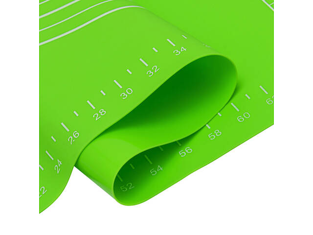 Килимок силіконовий для розкачування тіста та випічки великий 81х61 см Салатовий - Фото 4