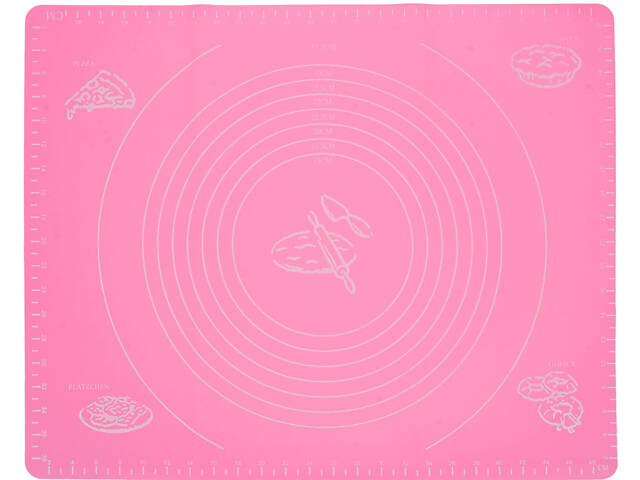 Килимок силіконовий для випічки Benson BN-024 49х40 см рожевий - Фото 1