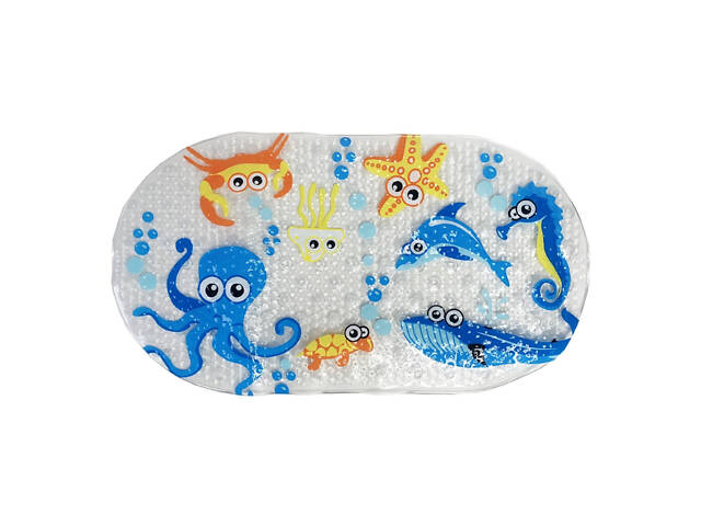 Килимок у ванну кімнату на присосках Восьминіг MGZ-0900 (Octopus) 35х65 см - Фото 1