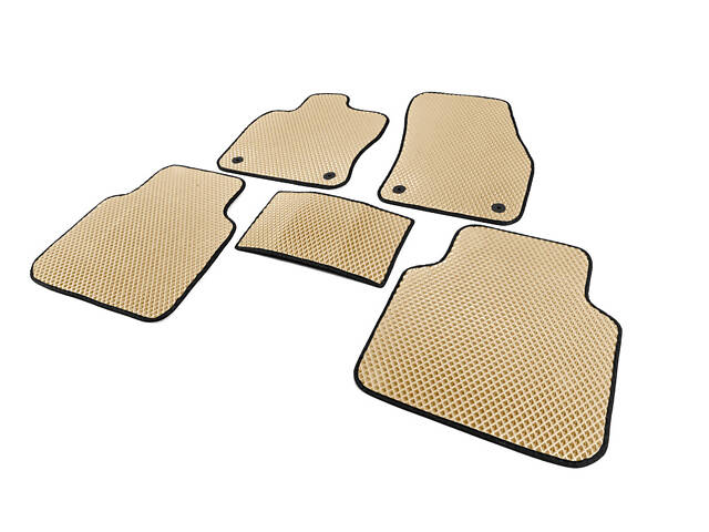 Коврики EVA (Ollspase, 2 ряда, Бежевый) для Volkswagen Tiguan 2016-2023 гг - Фото 2
