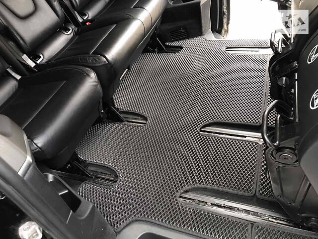 Коврики EVA V-class, ExtraLong 2 боковых (Только самовывоз, полный салон, Черный) для Mercedes Vito/V-class W447 2014- г - Фото 12