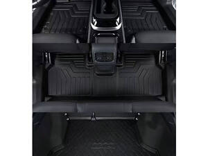 Коврики резиновые черные с ковром в багажник ● Volkswagen ID.6 Crozz `22