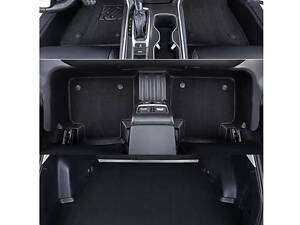 Коврики резиновые черные с ковром в багажник двойные ● Volkswagen ID.6 Crozz `22